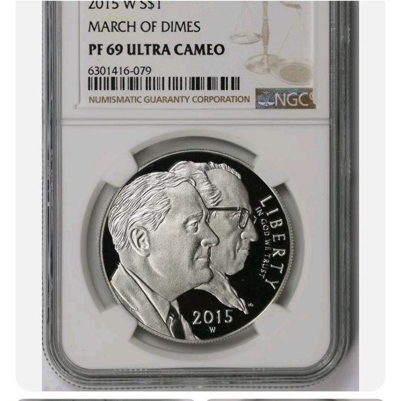 2015-W March of Dimes Modern Commemorative $1 Proof PF 69 Ultra Cameo NGC - Picture 1 of 1